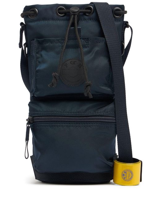 Porter-Yoshida and Co Blue Potr Ride Nylon Cylinder Crossbody Bag for men