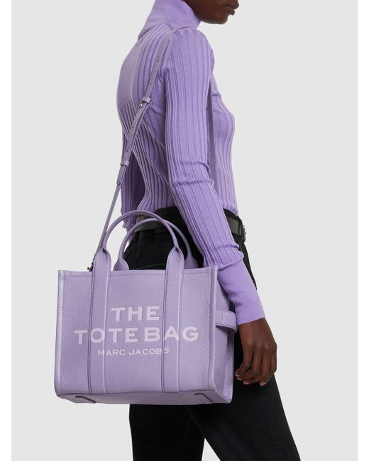 Marc Jacobs Purple The Medium Tote Leather Bag
