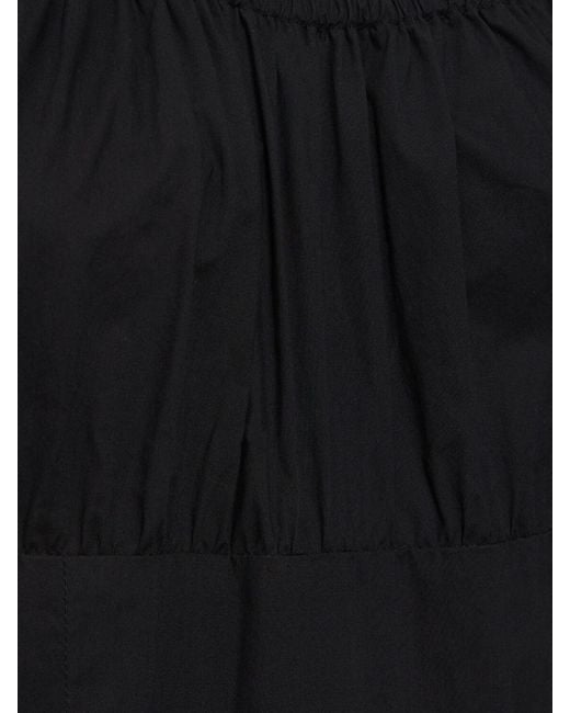 Robe midi en popeline de coton Michael Kors en coloris Black