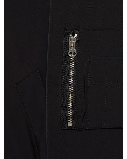 Veste bomber en sergé de polyester stretch MM6 by Maison Martin Margiela pour homme en coloris Black