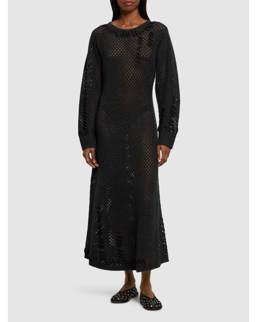 THE GARMENT Black Canada Long Wool Maxi Dress