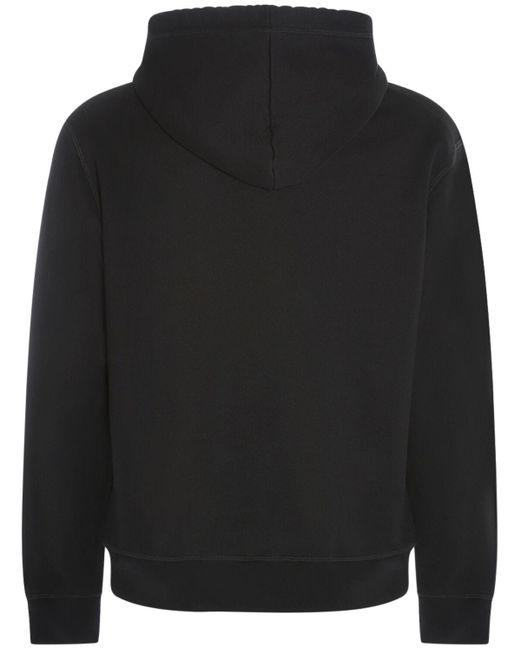 DSquared² Black Printed Logo Cotton Sweatshirt Hoodie for men