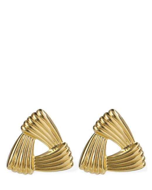 D'Estree Metallic Sonia Small Triangle Stud Earrings