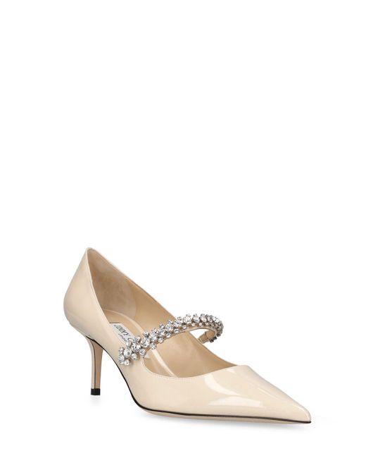 Jimmy Choo Natural 65Mm Bing Patent Leather Pumps