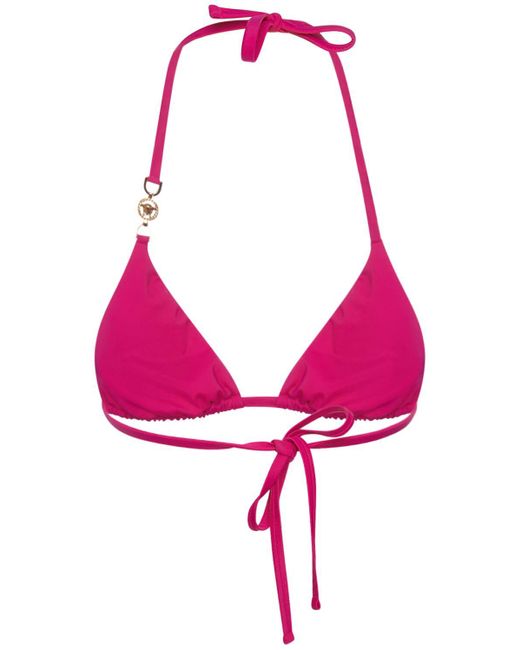 Versace Pink Dreiecks-bikinioberteil Aus Lycra "medusa"