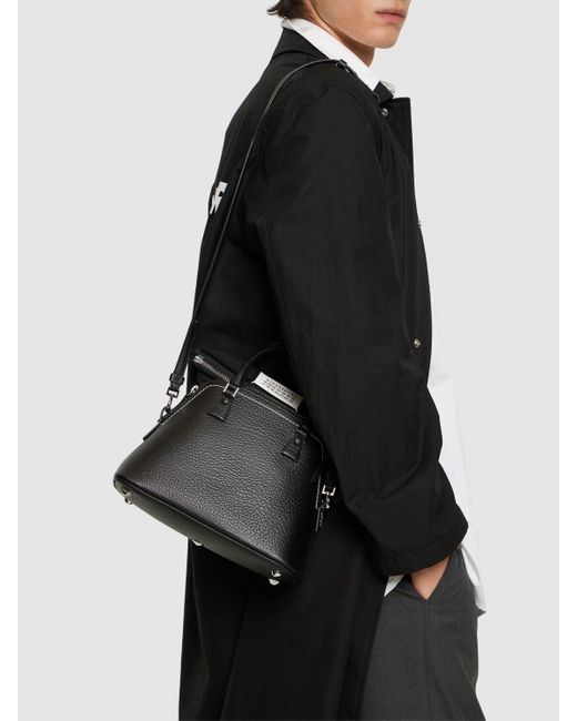 Maison Margiela Black Mini 5Ac Grained Leather Top Handle Bag for men
