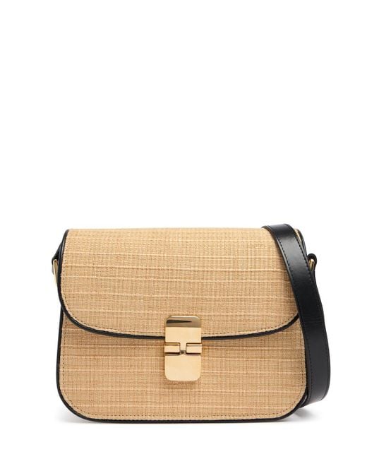 A.P.C. Natural Kleine Raffiatasche "sac Grace"