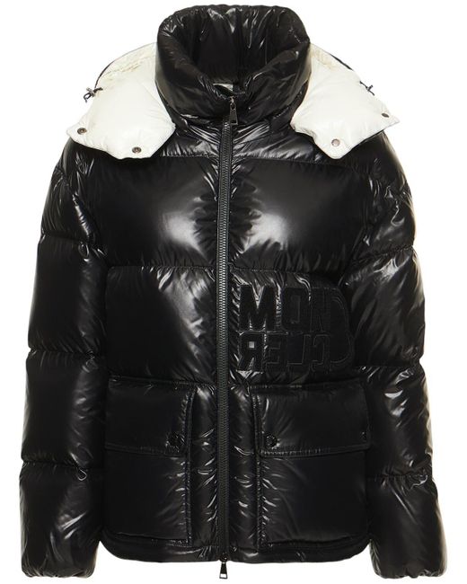 Moncler Synthetic Abbaye Nylon Down Jacket in Black | Lyst