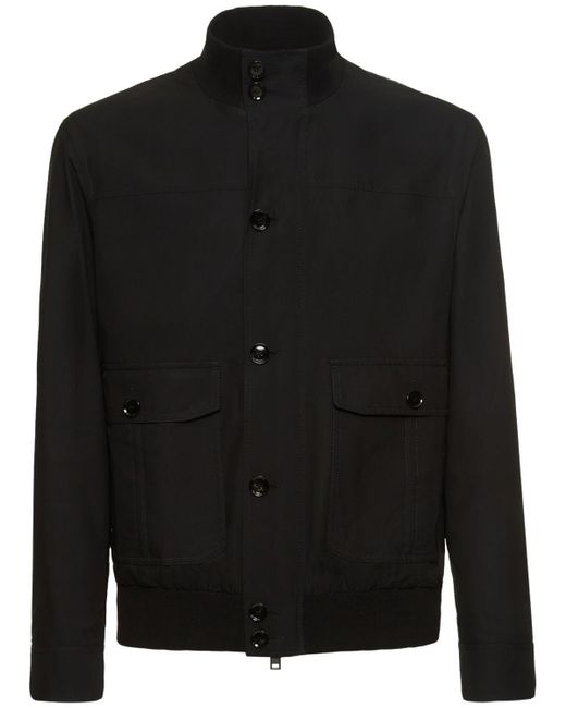Brioni Silk Blouson Jacket in Black for Men | Lyst