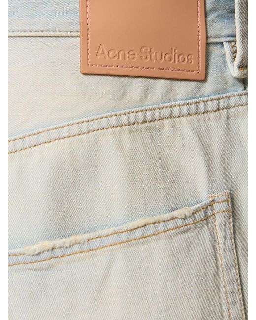 メンズ Acne Rudney ディストレスドデニムハーフパンツ White