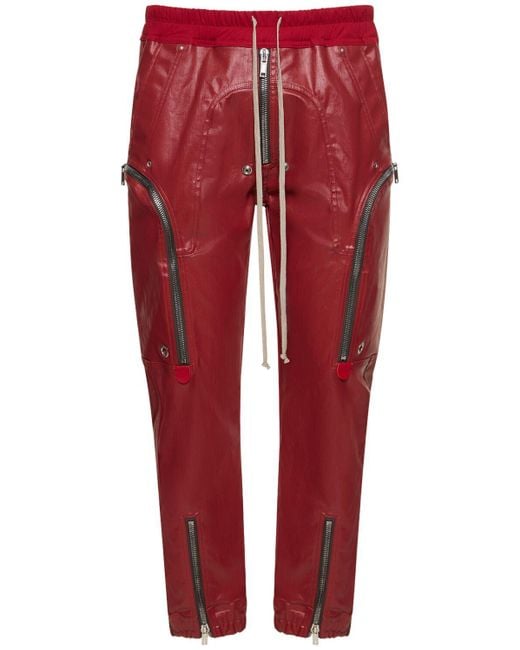 Pantalon cargo en coton bauhaus Rick Owens pour homme en coloris Red