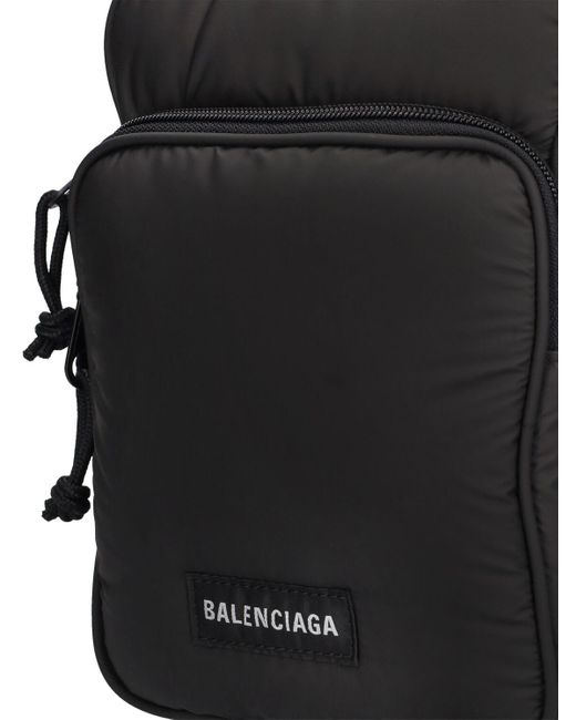 メンズ Balenciaga Explorer クロスボディジップポーチ Black