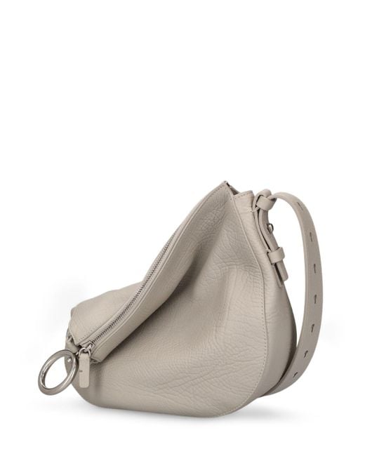 Burberry Gray Sm Knight Leather Shoulder Bag