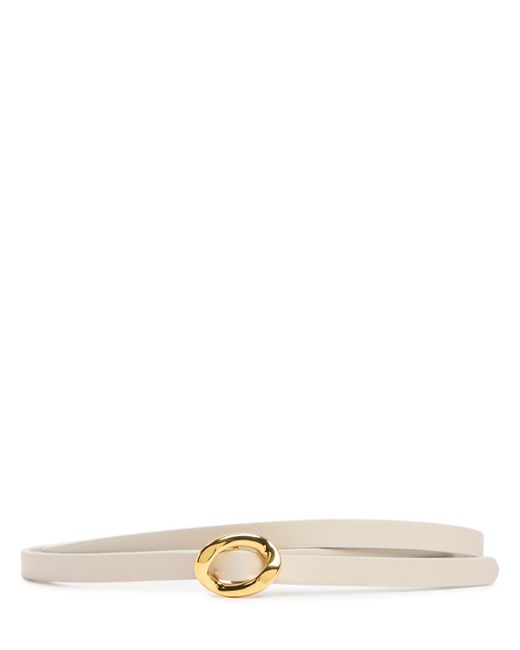 DEHANCHE Orbite Leather Belt White