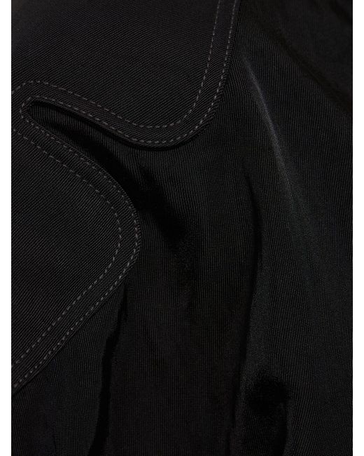 Veste bomber zippée en sergé de nylon Dion Lee en coloris Black