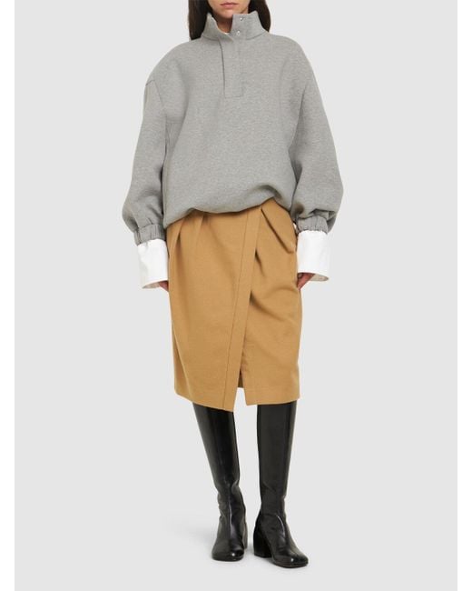 Dries Van Noten ウールブレンドスカート Natural