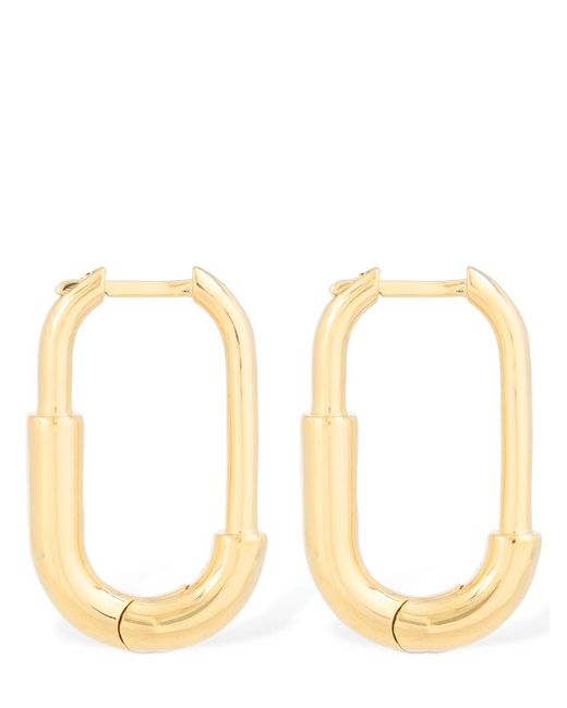 Otiumberg Metallic Large Staple Hoop Earrings