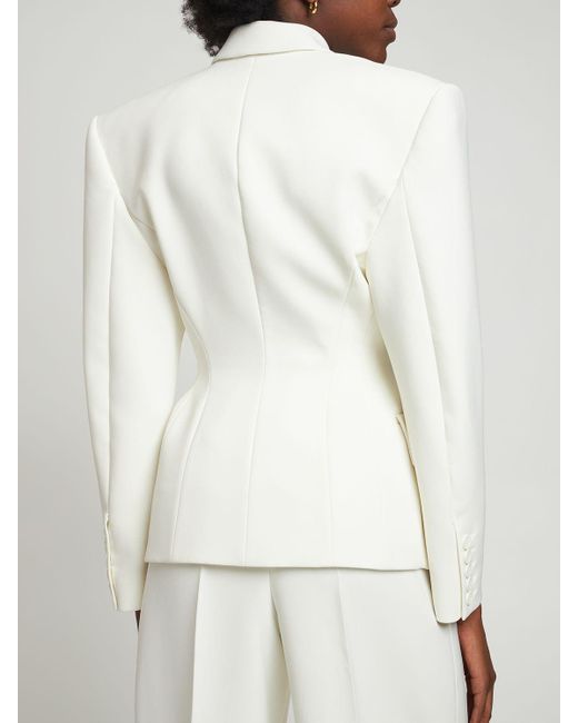 Giacca Smoking Monopetto In Cady di Alexandre Vauthier in White