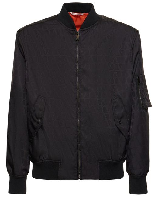Valentino Black Toile Iconographe Nylon Jacket for men