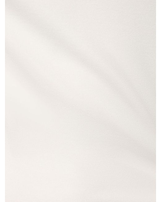 David Koma White One-Sleeve Cutout Jersey Bodysuit
