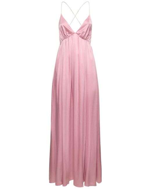 Zimmermann Pink Long Silk Slip Dress