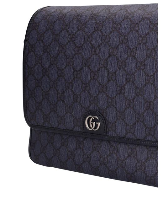 Gucci Ophidia gg Supreme Medium Crossbody Bag in Blue for Men Lyst