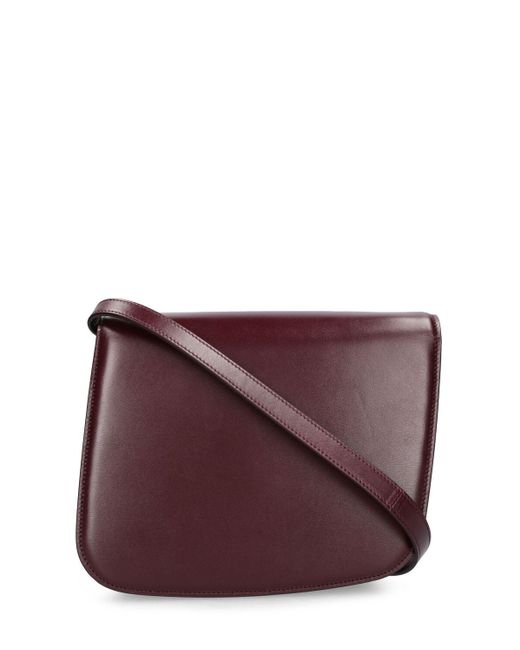 Ferragamo Purple Medium Fiamma Leather Shoulder Bag