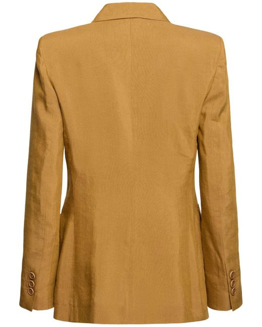 Alberta Ferretti ビスコースブレンド ダブルブレストブレザー Natural