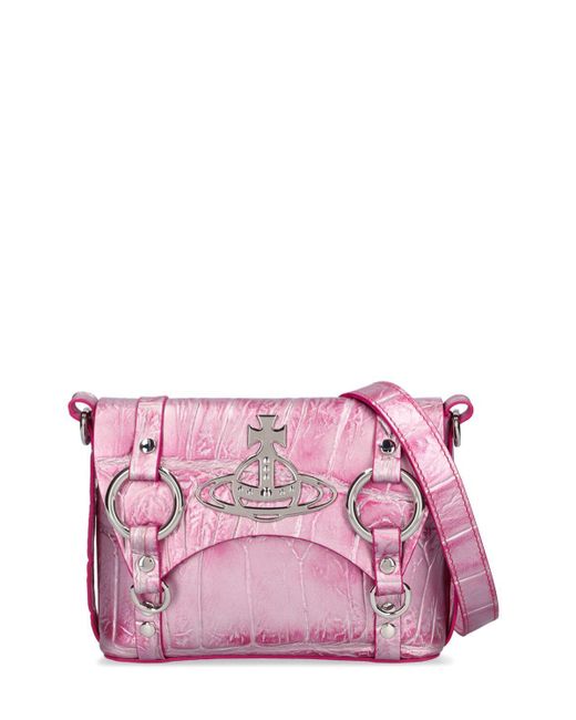 Vivienne Westwood Pink Kim Leather Crossbody Bag