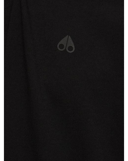 T-shirt satellite in cotone di Moose Knuckles in Black da Uomo