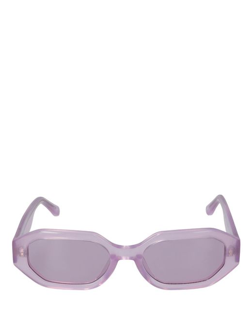 The Attico Purple Eckige Sonnenbrille Aus Acetat "irene"