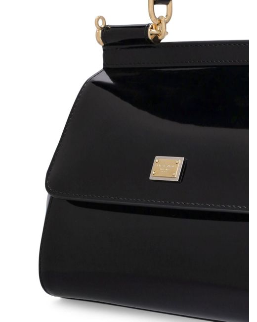 Petit sac à main en cuir sicily Dolce & Gabbana en coloris Black