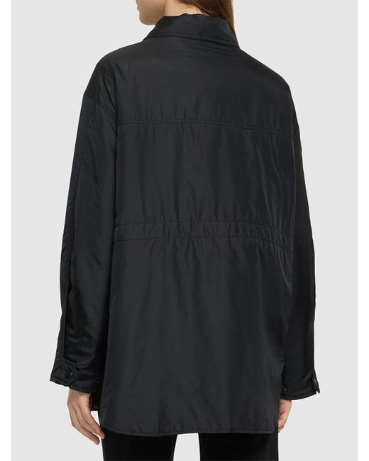 Aspesi Black Single Breast Nylon Jacket