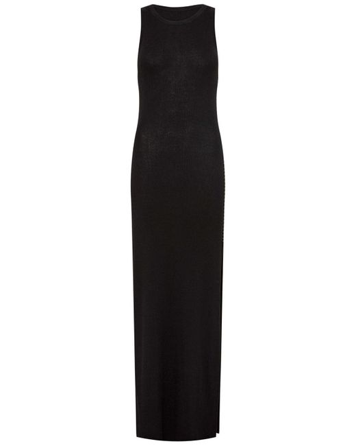 Vestido maxi de de algodón sin mangas St. Agni de color Black