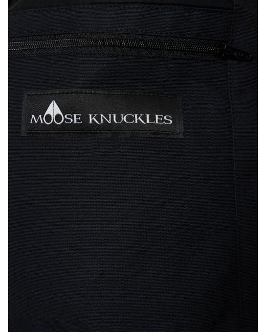 Moose Knuckles Black 3q Cotton Down Jacket W/ Faux Fur for men