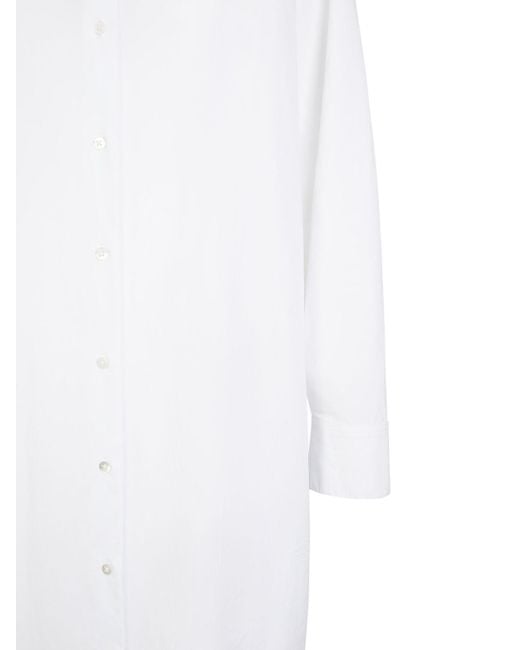 Robe chemise longue en popeline izumi The Row en coloris White