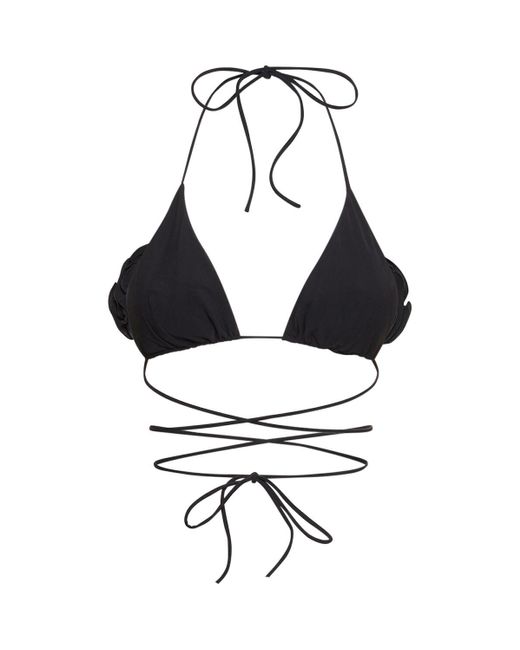 Magda Butrym White Bikinitop Mit 3d-blume