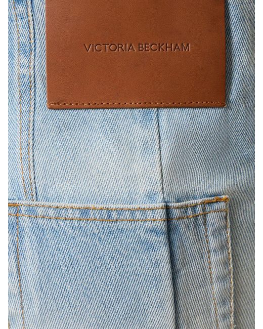 Jean évasé en coton taille haute Victoria Beckham en coloris Blue