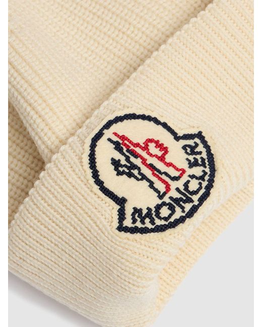 メンズ Moncler Wool Cordonet ウールビーニー Natural