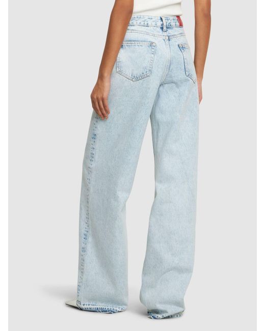 Alessandra Rich Blue Denim-jeans Mit Nieten