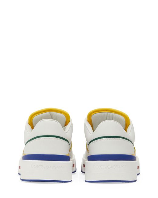 Dolce & Gabbana White New Roma Leather Sneaker