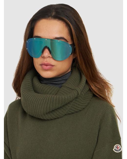 Moncler Blue Rapide Shield Sunglasses