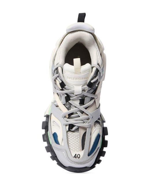 Balenciaga White 60mm Hohe Sneakers Aus Kunstleder "track 2.0"