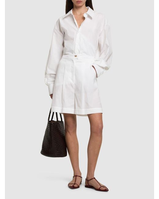 Max Mara Sultano コットンブレンド ポプリンショートパンツ White