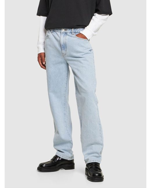 Jeans baggy de denim con bordado Unknown de hombre de color Blue