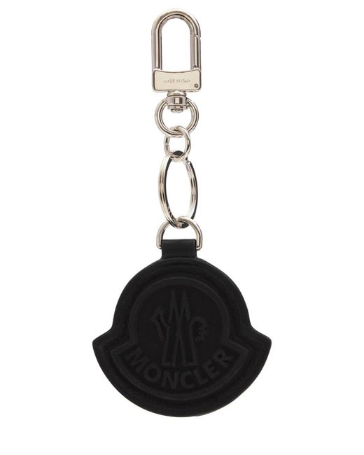 Moncler Leather Coq Keychain Key Ring in Black for Men - Lyst