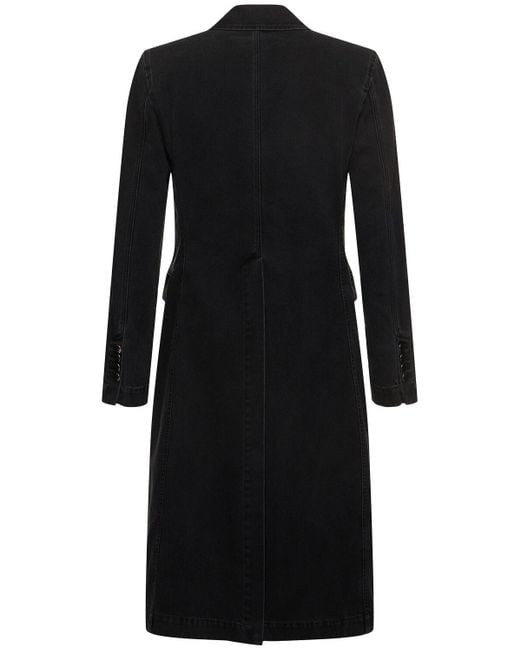メンズ Ann Demeulemeester Willem ダブルブレストトレンチコート Black