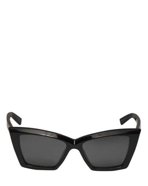 Gafas de sol cat eye de acetato Saint Laurent de color Black