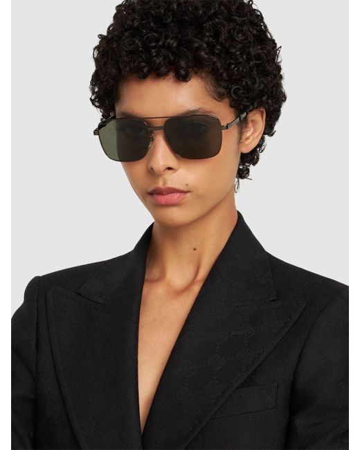 Gucci Gray gg1441s Square Metal Sunglasses for men