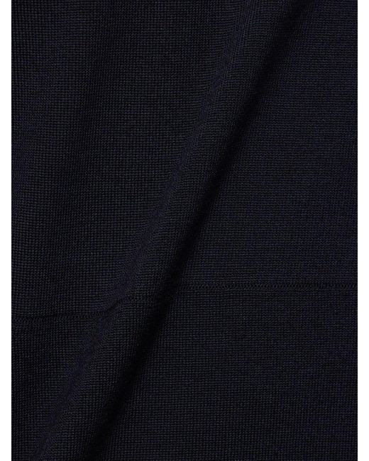 Sweat-shirt en laine mélangée à capuche Lardini pour homme en coloris Blue
